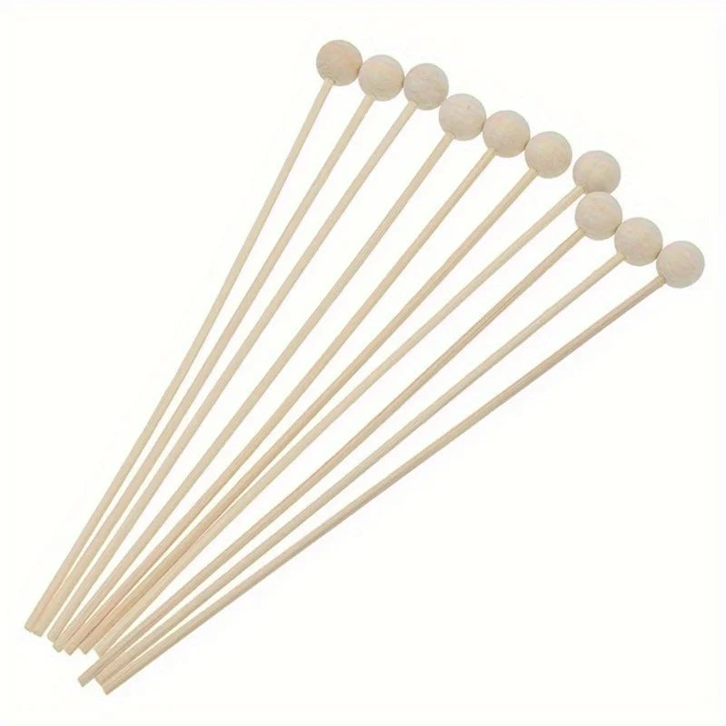 30-Piece Rattan Reed Diffuser Sticks with Wood Ball Beads Reed Diffuser Sticks Axl