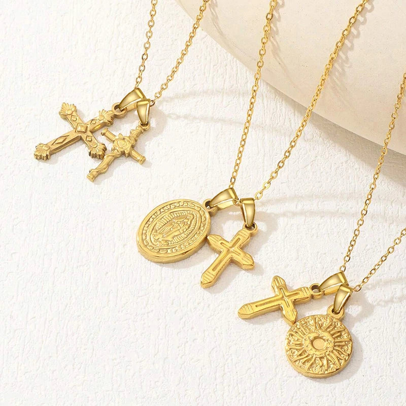 Huitan Double Pendant Necklace – Hip Hop Party Jewelry Women Pendant Necklace Axl