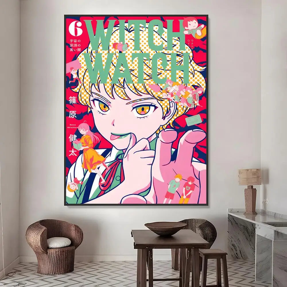 Witch Watch Poster – HD Waterproof PVC Wall Sticker Decor Wall Decal Sticker Axl White05 60X90cmNoframe