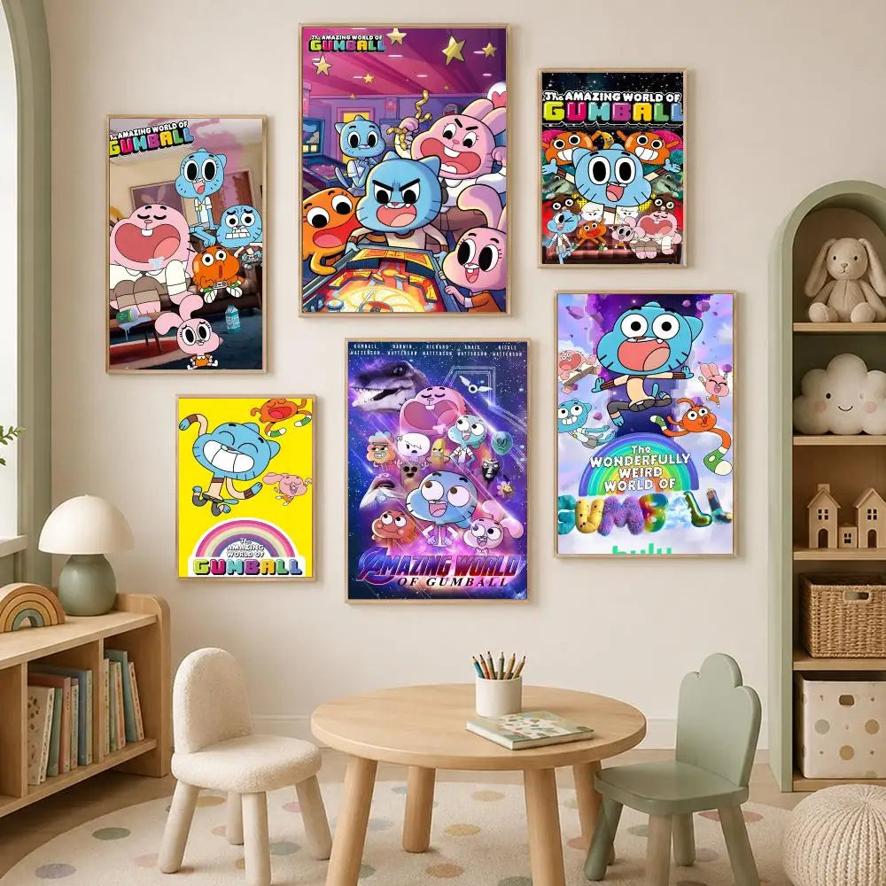 Amazing World of Gumball Self-Stick HD PVC Wall Art Poster Wall Art Poster Axl