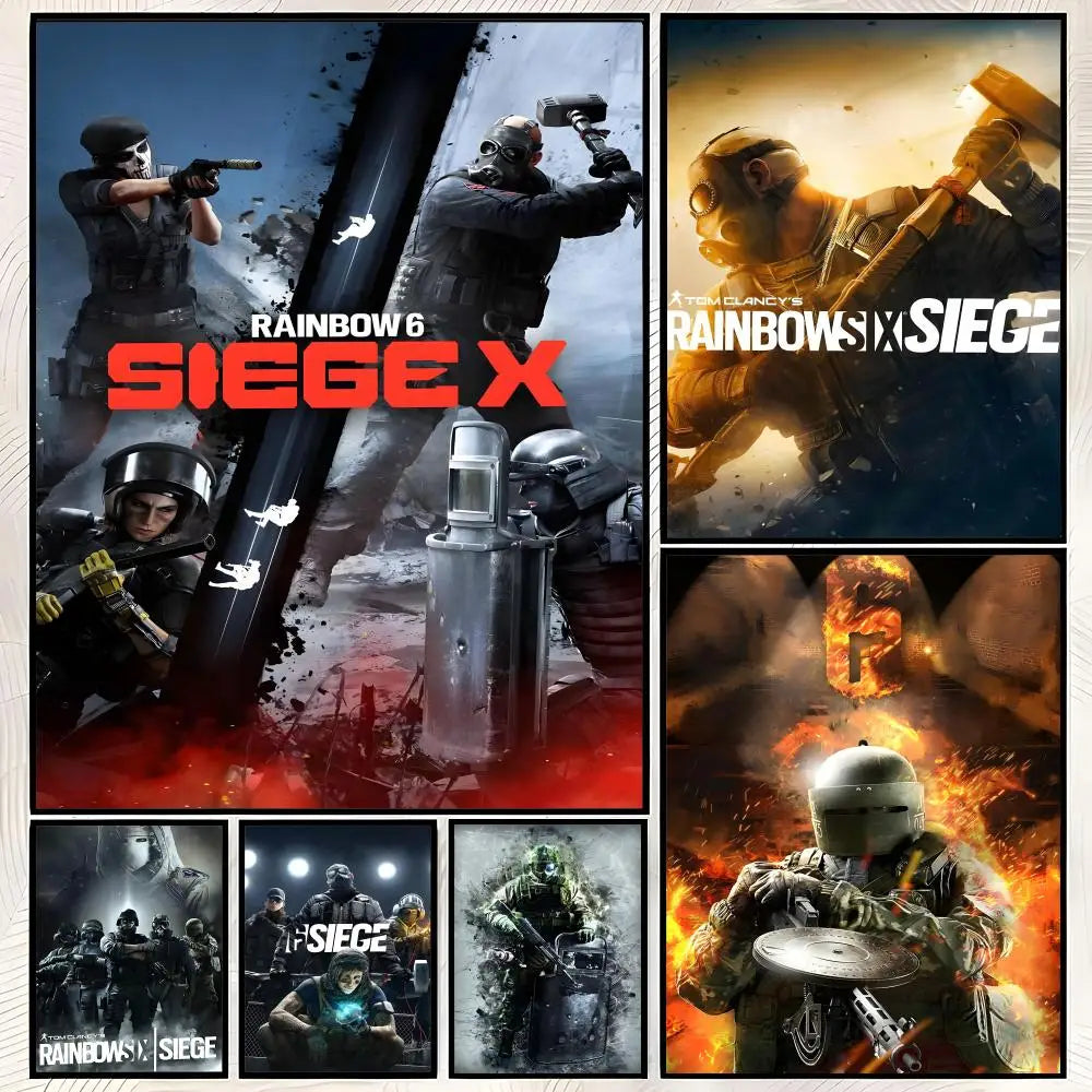 Rainbow Six HD PVC Self-Stick Wall Poster – Waterproof Decor Wall Art Poster Axl