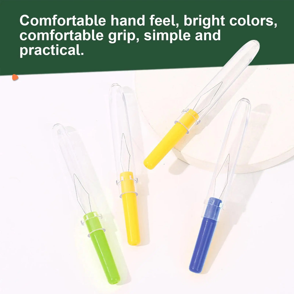 3-Pack Automatic Needle Threader with Cover | Sewing Tool Set Needle Threader Set Axl