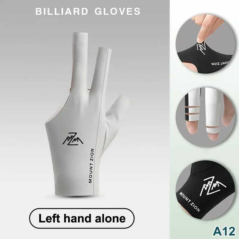 Fingerless Billiard Pool Glove – Breathable Ice Silk 3-Finger Billiard Cue Glove Axl A12
