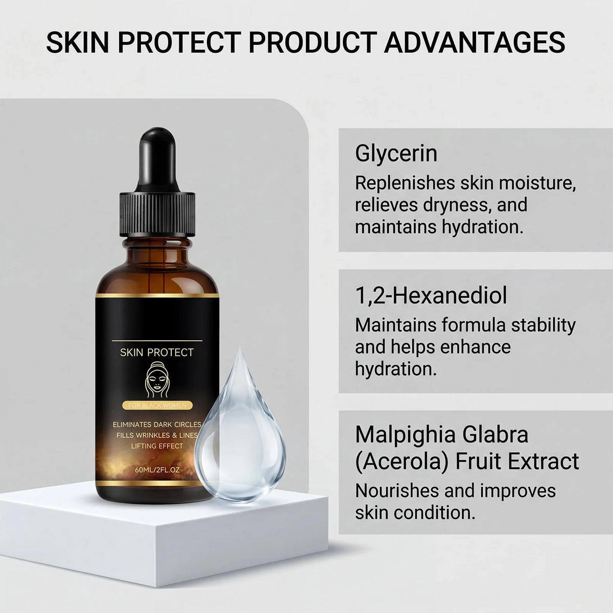 60ml Retinol & Hyaluronic Acid Serum – Firming & Brightening Facial Serum Axl