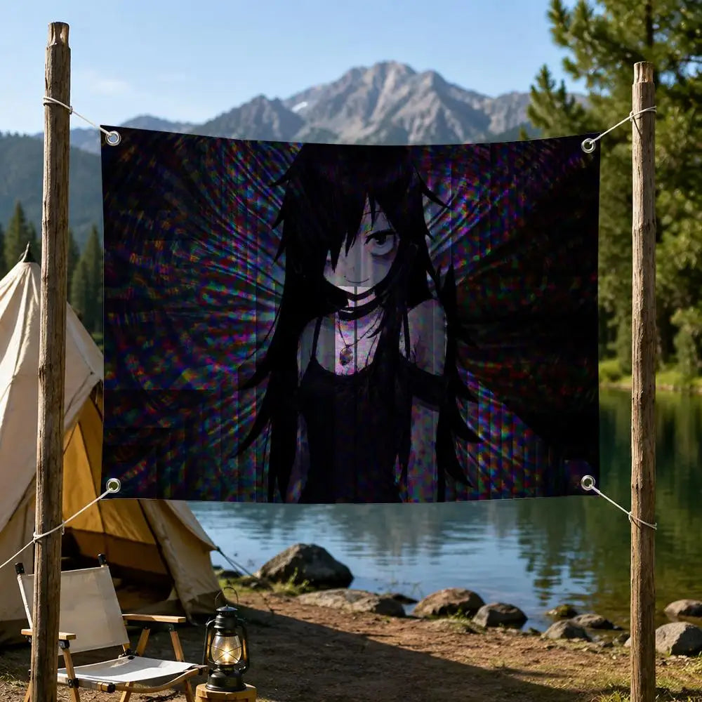 Anime Tomoko Kuroki Wall Flag Banner – Indoor & Outdoor Decor Anime Wall Flag Axl