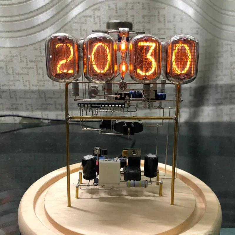 IN-12 Nixie Tube Clock DIY Kit – Retro Wood Desk Clock DIY Nixie Tube Clock Axl