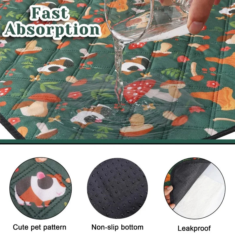 Washable Guinea Pig & Hamster Cage Mat – Waterproof Anti-Slip Small Pet Cage Mat Axl
