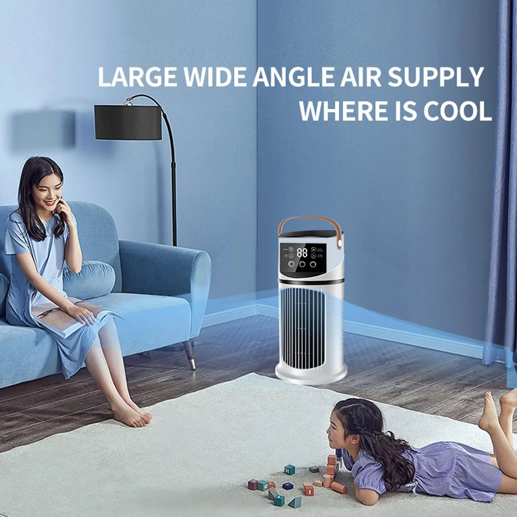 9-Speed USB Desktop Tower Fan with Mist & LED Light Desktop Tower Fan Axl
