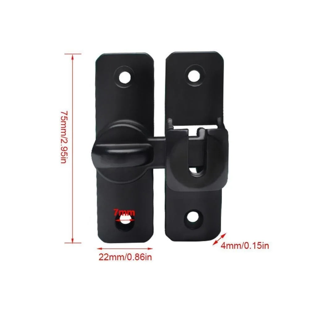 Aluminum Alloy Flip Latch Lock – 90° Sliding Door Security Bolt Door Latch Lock Axl