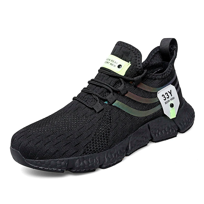 AZGB Casual Platform Sneakers – Breathable Mesh Lace-Up Shoes Casual Platform Sneakers Axl All black 45