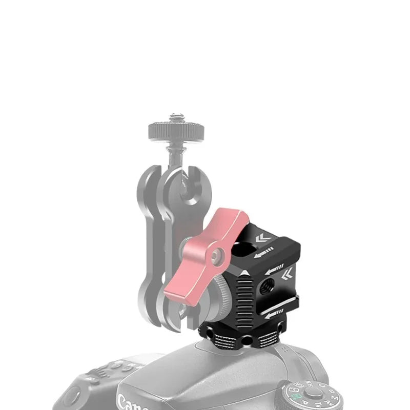 Triple Cold Shoe Mount Adapter for DSLR Camera Cage Rig Camera Cage Accessory Axl