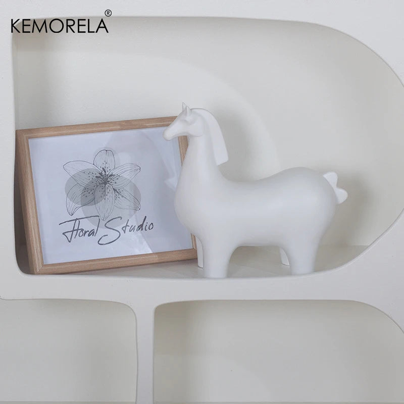 Nordic Ceramic Horse Ornament | Home & Office Decor Gift Ceramic Figurine Axl