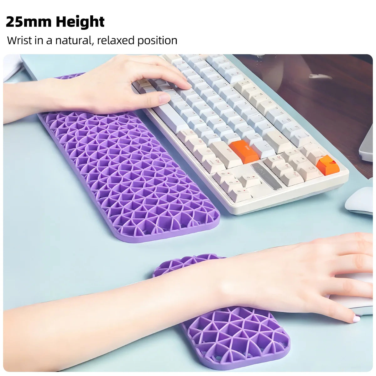 GUUGEI Memory Foam Wrist Rest & Mouse Pad – Ergonomic Set Wrist Rest Mouse Pad Axl