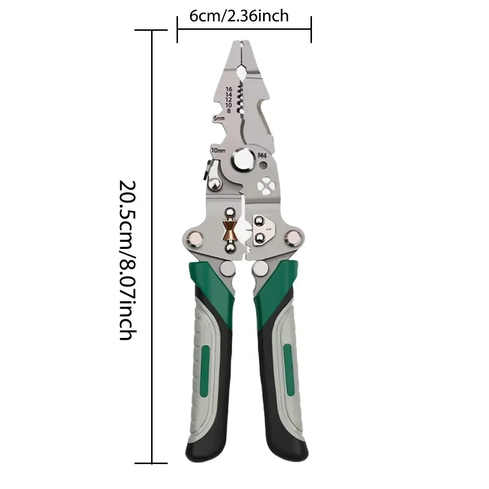 18-in-1 Foldable Wire Stripping & Crimping Pliers Tool Multifunctional Pliers Axl