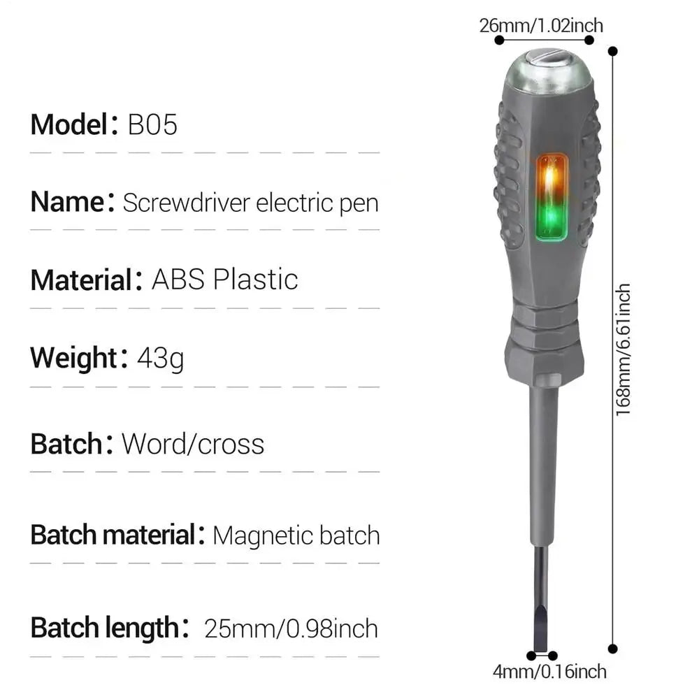 2-in-1 Voltage Tester Screwdriver with LED Light Display Voltage Tester Screwdriver Axl prefix