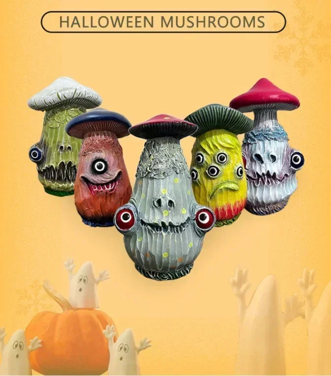 Resin Monster Skull Mushroom Figurine – Home & Garden Decor Resin Decorative Figurine Axl