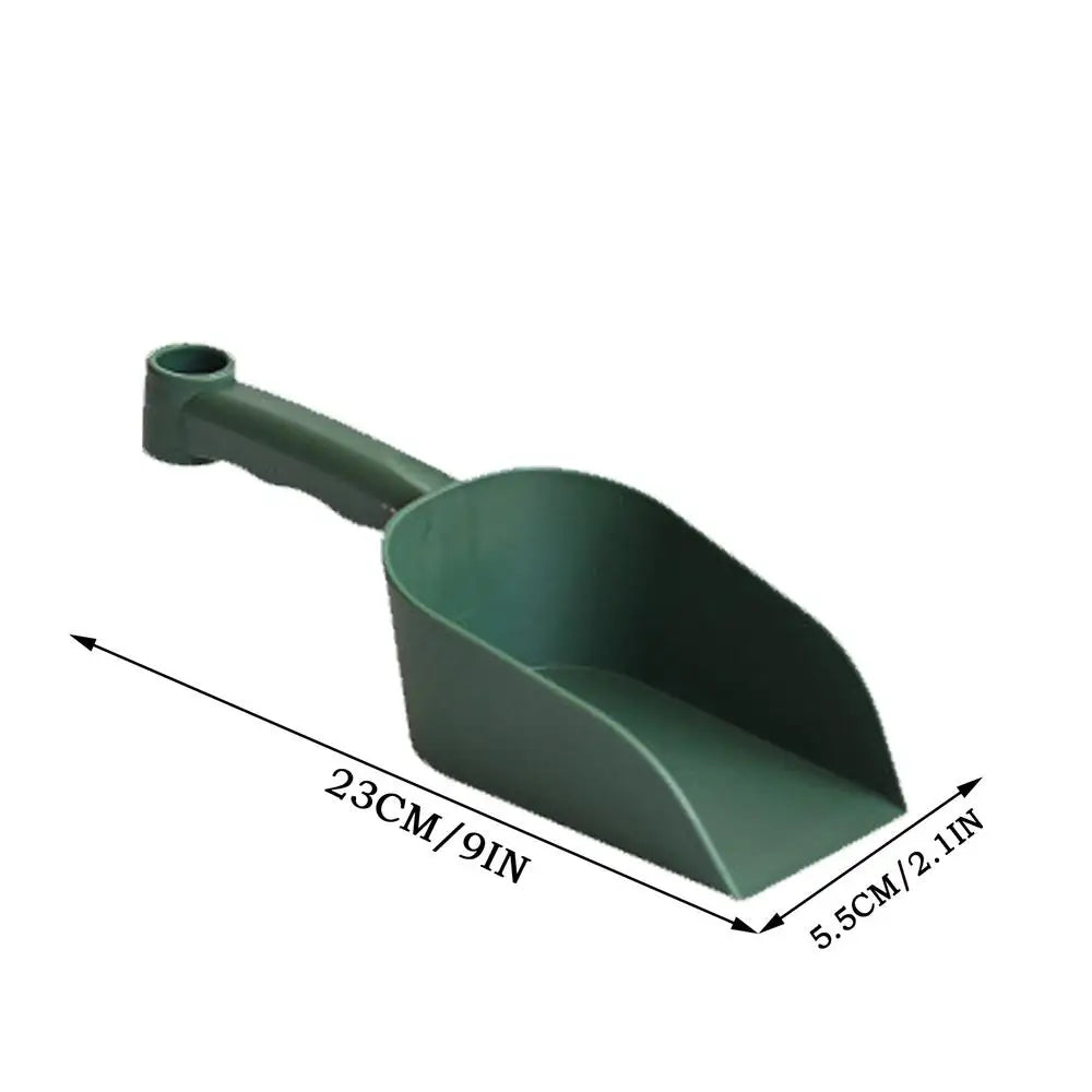 Portable Garden Soil Scoop – Lightweight Non-Slip Cat Litter Spade Garden Hand Scoop Axl Green
