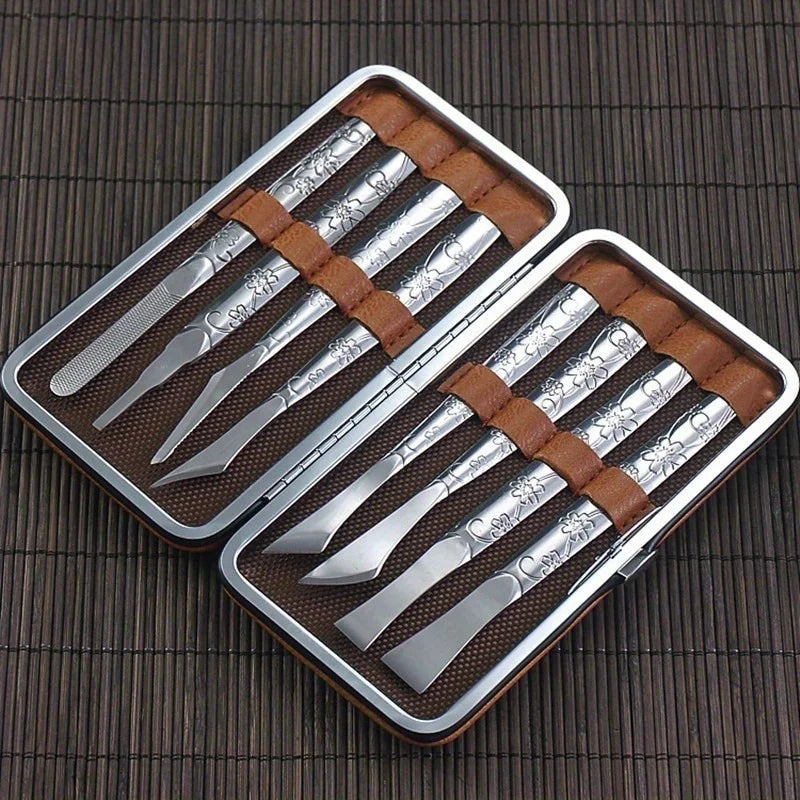 8-Piece Stainless Steel Pedicure & Manicure Tool Kit Pedicure Tool Set Axl
