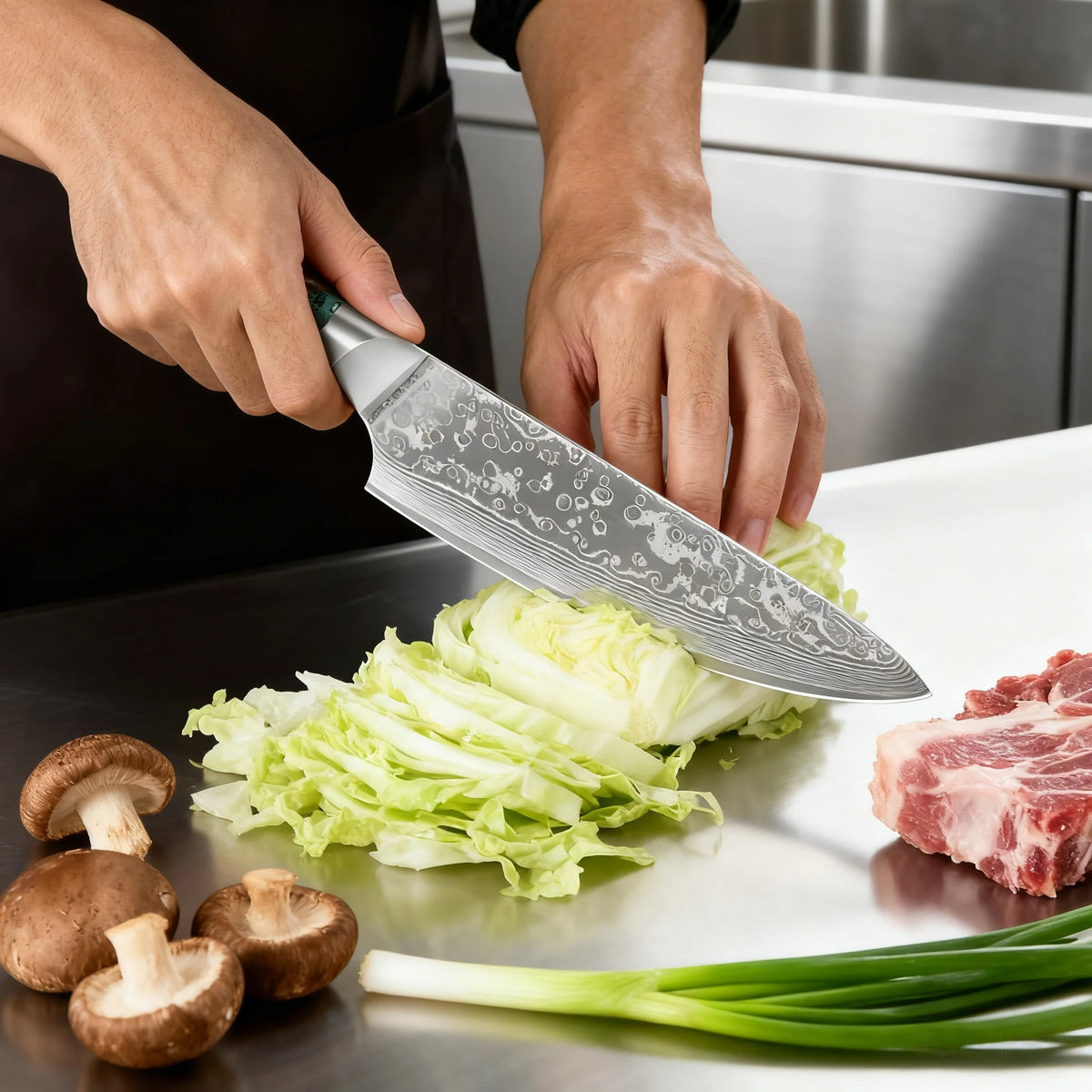 67-Layer Damascus Steel Chef Knife – Professional Kitchen Knife Damascus Chef Knife Axl