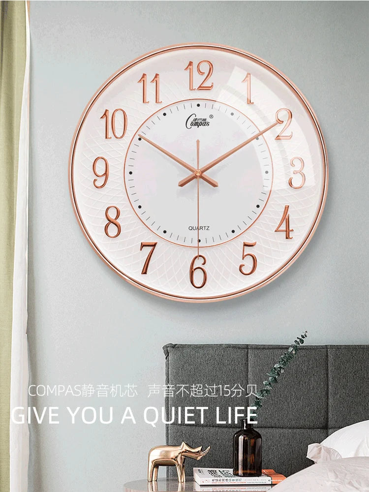 Nordic Modern Silent Wall Clock – 14" Quartz Home Decor Silent Wall Clock Axl