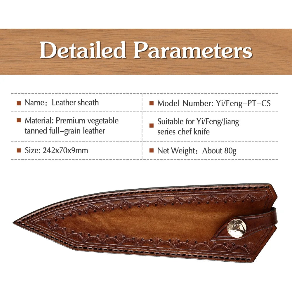 XINZUO Full-Grain Leather Knife Sheath | Chef & Utility Cover Leather Knife Sheath Axl Leather sheath 02 China Mainland