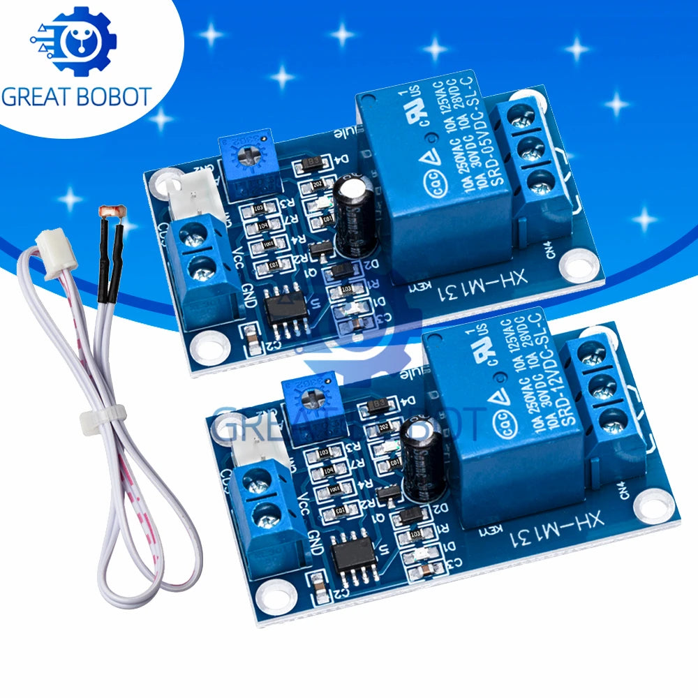 DC 5V/12V Photoresistor Relay Module – 10A Light Control Switch Relay Module Axl
