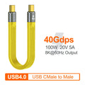 USB 4 Cable 40Gbps USB-C to C 100W PD 8K 60Hz Short 13.8cm USB-C Data Cable Axl C to C 40GB MM