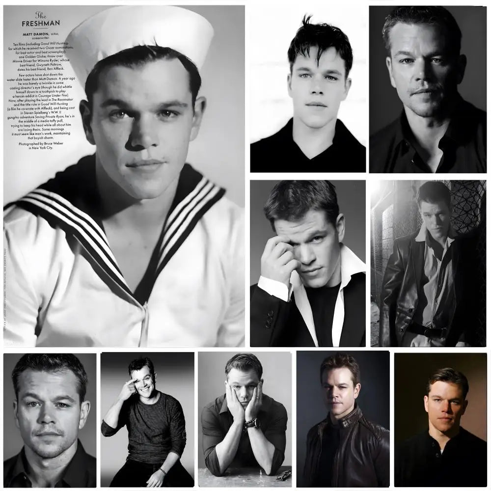 Matt Damon HD Art Poster – Waterproof Sticky Wall Decor Wall Art Poster Axl