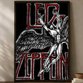 Led Zeppelin Self-Stick HD Wall Poster – Waterproof Room Decor Music Wall Poster Axl White10 40X50cmNoframe