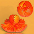 3D Printed Gear Ball Fidget Spin Toy – Desk Toy for Kids & Adults Fidget Spin Toy Axl Orange