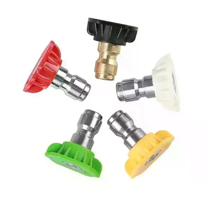 5-Pc Pressure Washer Nozzle Tips Set 1/4'' Quick Connect 0–65° Pressure Washer Nozzles Axl