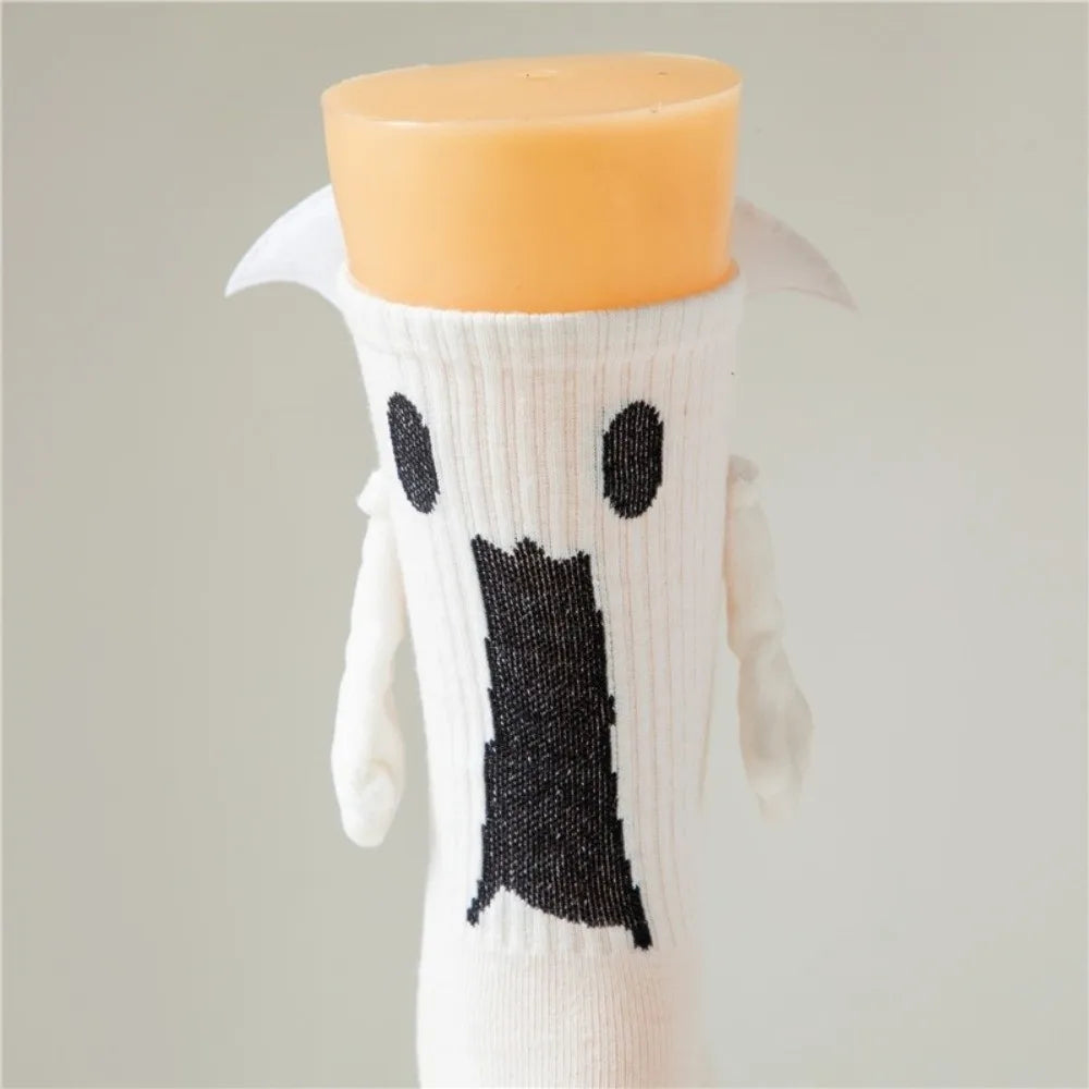 Halloween Bat Magnetic Couple Socks – Cotton Mid-Calf Novelty Novelty Socks Axl