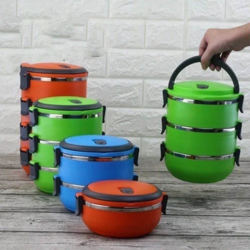 Multi-Layer Stainless Steel Insulated Bento Lunch Box – Leakproof Insulated Lunch Box Axl