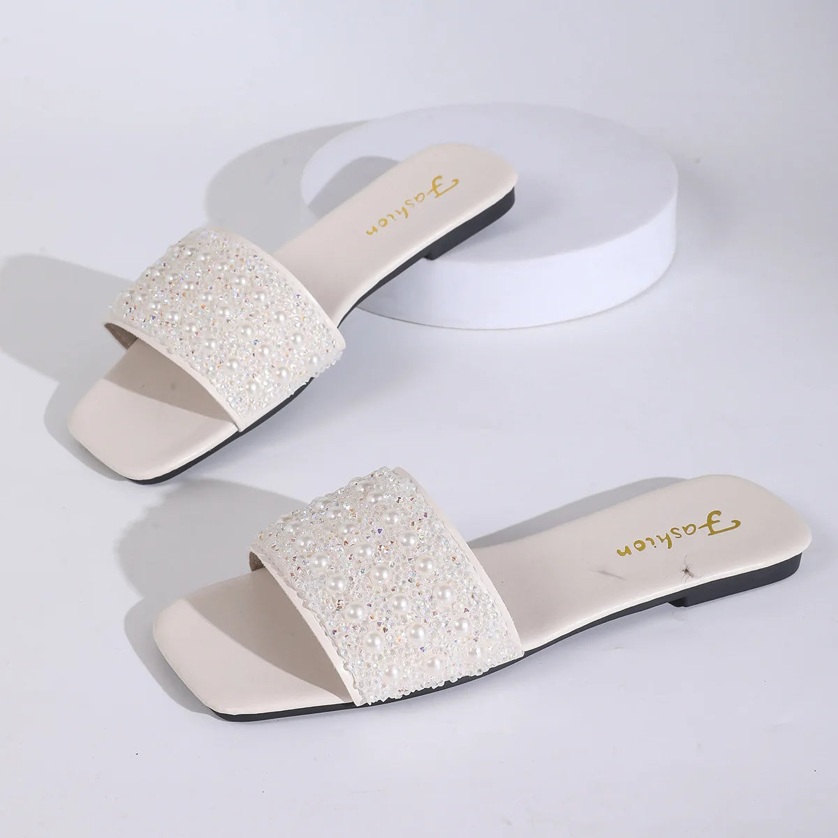 YBQJOO Women's Open Toe Flat Slippers – Beach & Casual Women's Flat Slippers Axl