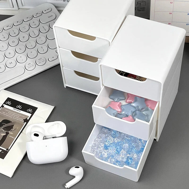 Mini 3-Layer Drawer Storage Box – Desk & Jewelry Organizer Drawer Storage Box Axl