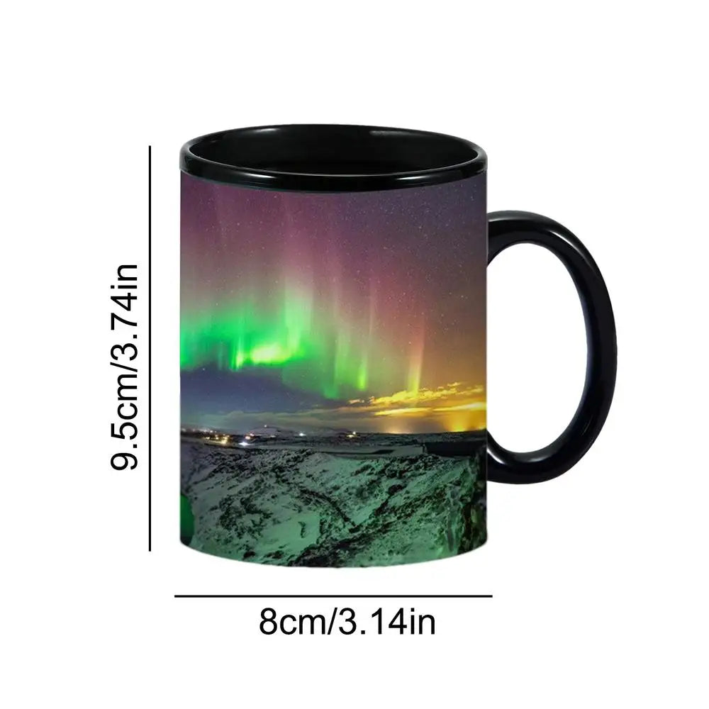 Northern Lights Heat Changing Magic Mug – 350ml Ceramic Colour Changing Mug Axl C 350ml