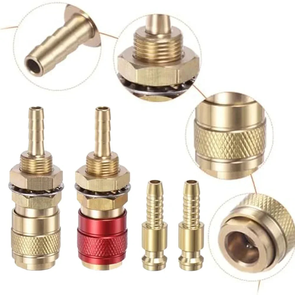 TIG Welding Gas & Water Quick Connector Brass Fittings 6-Pack Welding Quick Connector Axl