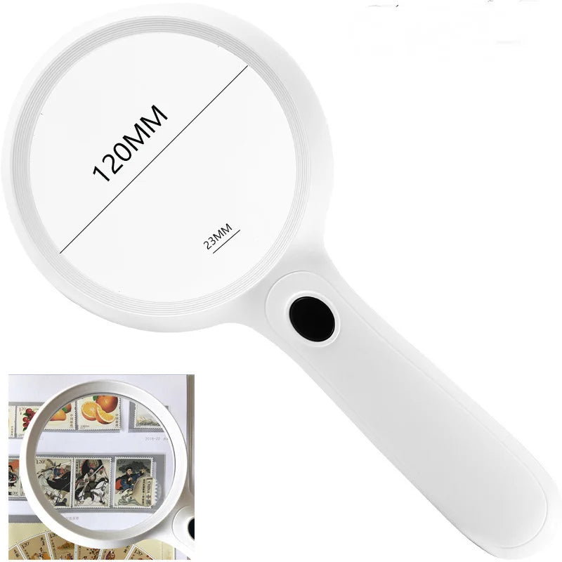 120mm Handheld Magnifying Glass with 14 LED Lights LED Magnifying Glass Axl 120mm