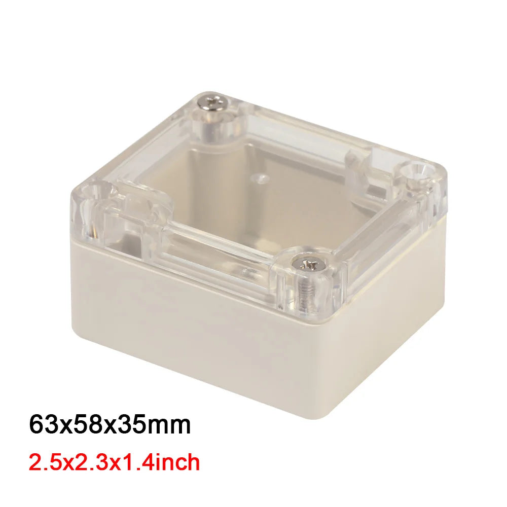 IP65 Waterproof ABS Junction Box – Transparent Cover Enclosure Electrical Enclosure Box Axl 63x58x35mm