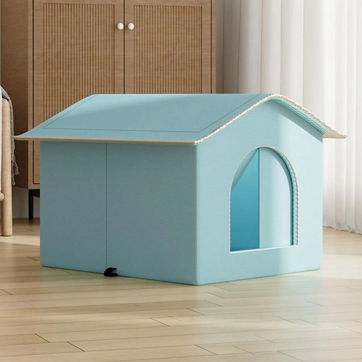 Cooling Cat House – Enclosed All-Season Pet Nest | S & M Sizes Cat Cooling House Axl