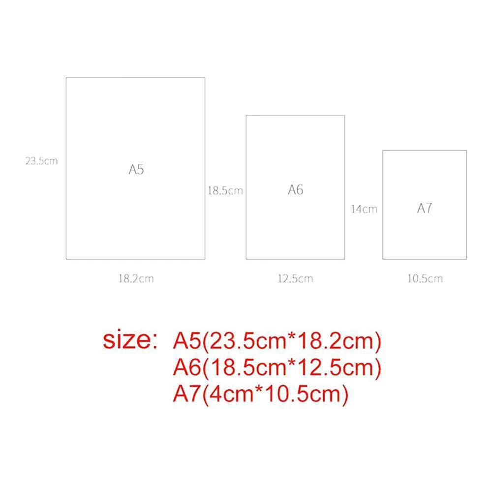 Transparent Loose Leaf Ring Binder Cover A4 A5 A6 A7 Planner Ring Binder Cover Axl