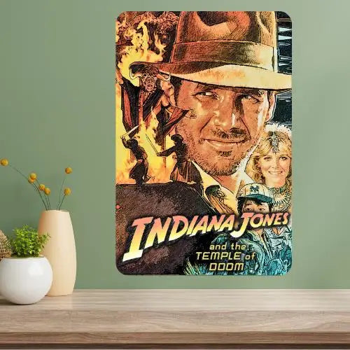 Indiana Jones Temple of Doom Vintage Metal Poster Sign Metal Wall Sign Axl aluminum sign aluminum 40x30cm