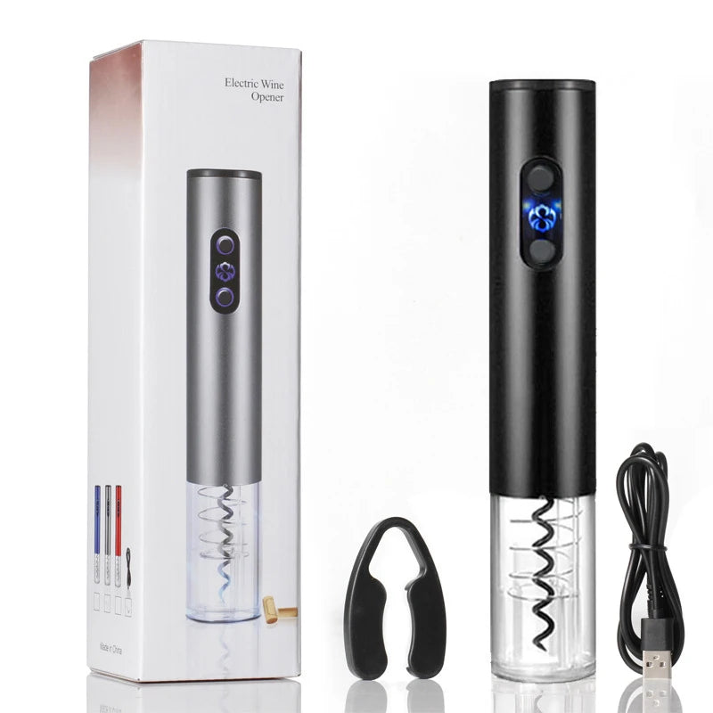 BALASHOV Electric Wine Opener & Foil Cutter | Automatic Electric Wine Opener Axl Rechargeableblack
