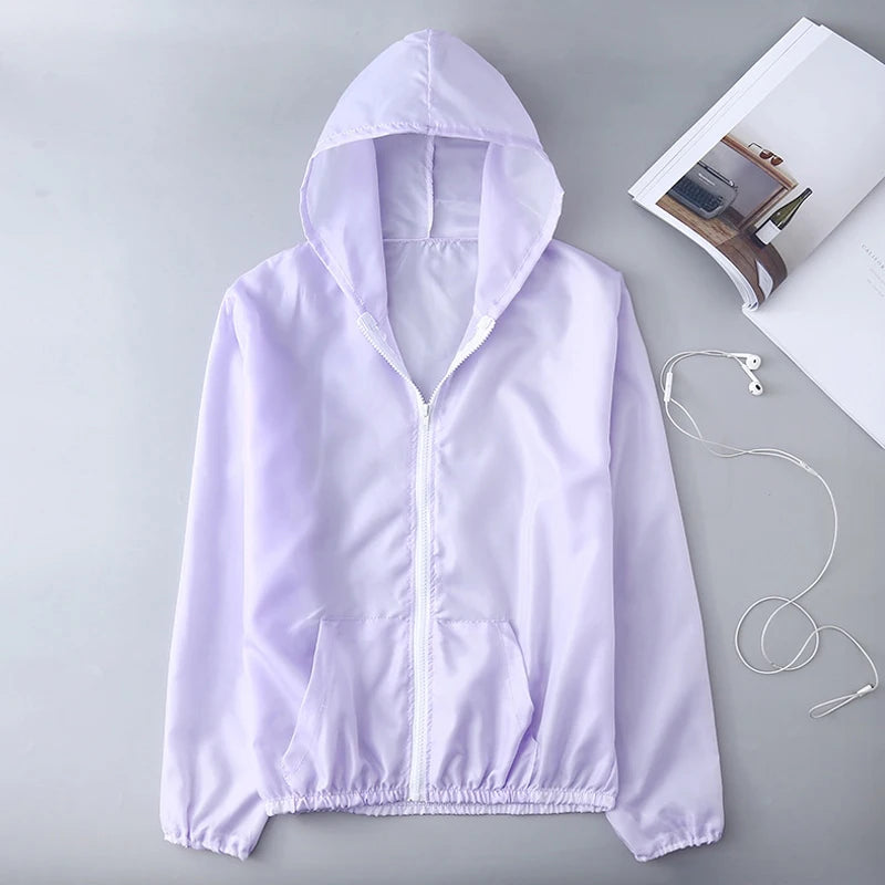 Women's Anti-UV Sun Protection Jacket – Quick Dry Windbreaker Sun Protection Jacket Axl Purple S