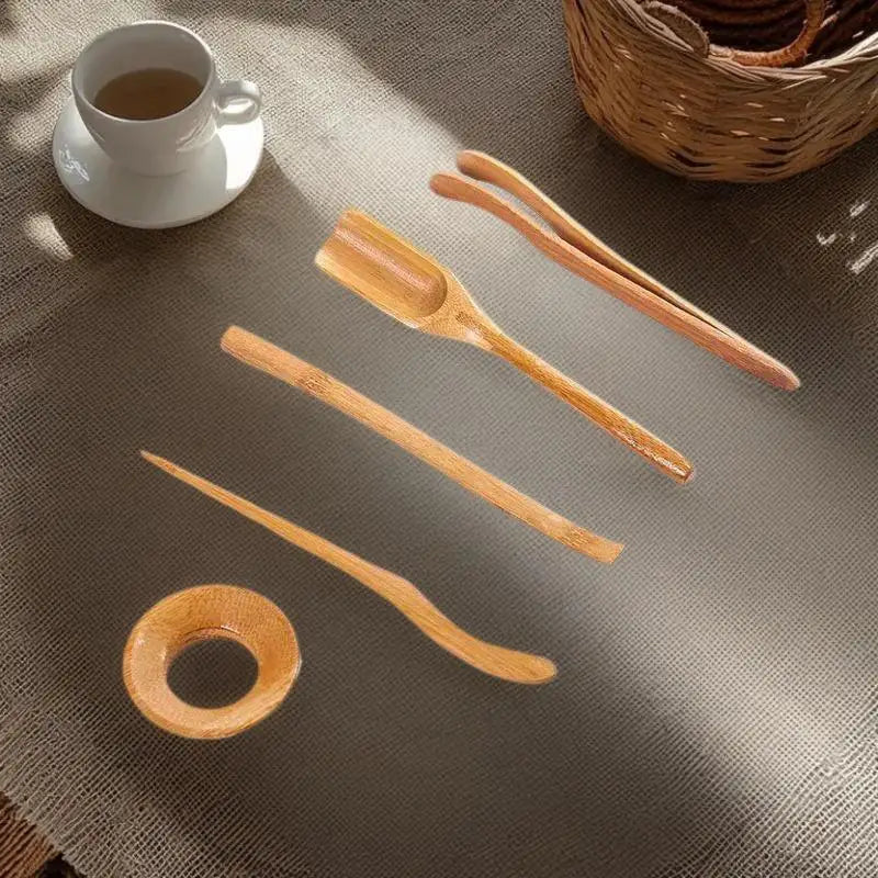5-Piece Gongfu Tea Ceremony Bamboo Utensils Set | Teaware Tea Ceremony Set Axl