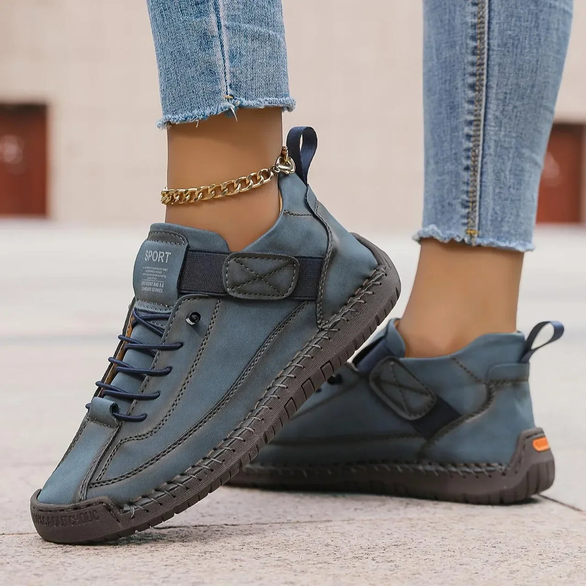 AZGB Women's Platform Loafers – Breathable Handmade Sneakers Women's Platform Loafers Axl