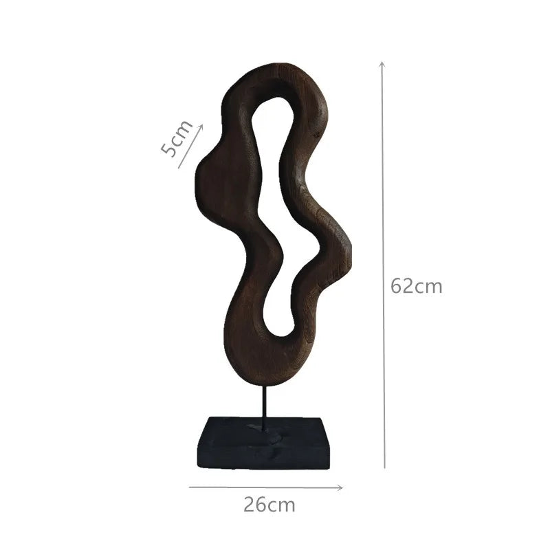 Solid Wood Figurines – Modern Minimalist Desktop Ornaments Wood Figurines Axl