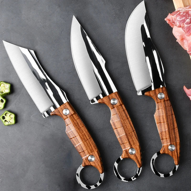 Stainless Steel Kitchen Knife Set – Cleaver, Boning & Fruit Kitchen Knife Set Axl