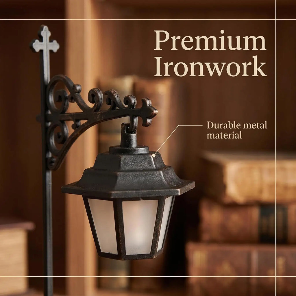 LED Vintage Lantern Bookshelf Lamp | Warm Glow Bookend Light Decorative Bookshelf Lamp Axl
