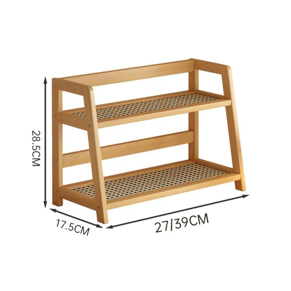 Wooden Desktop Shelf – Spice Rack & Countertop Organizer Desktop Storage Shelf Axl